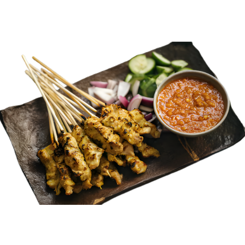 satay ayam (skewered chicken)