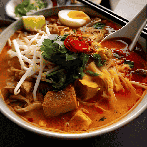 mee kari laksa ( curry laksa noodle soup)