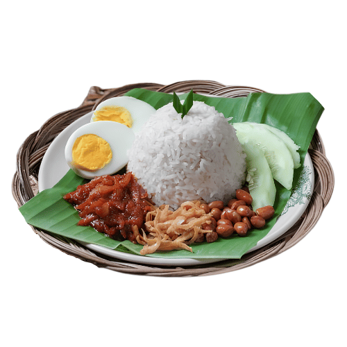 nasi lemak (coconut milk rice)