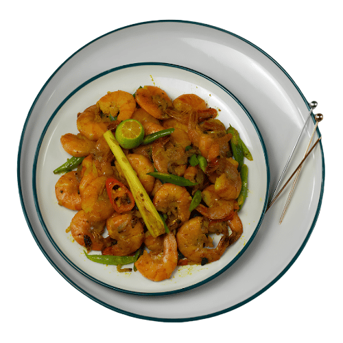 udang goreng kunyit (turmeric fried prawn)